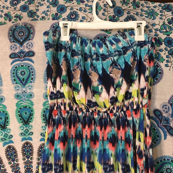 Strapless Maxi dress with pockets - Picture 3 of 4